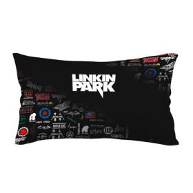 Подушка 3D антистресс с принтом LINKIN PARK в Санкт-Петербурге, наволочка — 100% полиэстер, наполнитель — вспененный полистирол | состоит из подушки и наволочки на молнии | Тематика изображения на принте: chester bennington | linkin park | mike shinoda | альтернативный метал | альтернативный рок | линкин парк | майк шинода | ню метал | поп музыка | поп рок | рэп метал | рэп рок | электроник рок