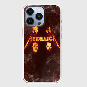 Чехол для iPhone 13 Pro с принтом Metallica | Fire Rock (Z) в Санкт-Петербурге,  |  | james alan hetfield | джеймс хетфилд | кирк хэмметт | ларс ульрих | металлика | музыка | роберт трухильо | трэш метал | хеви метал