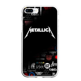 Чехол для iPhone 7Plus/8 Plus матовый с принтом Metallica в Санкт-Петербурге, Силикон | Область печати: задняя сторона чехла, без боковых панелей | Тематика изображения на принте: james alan hetfield | джеймс хетфилд | кирк хэмметт | ларс ульрих | металлика | музыка | роберт трухильо | трэш метал | хеви метал