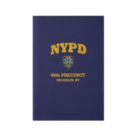 Обложка для паспорта матовая кожа с принтом Бруклин 9-9 департамент NYPD в Санкт-Петербурге, натуральная матовая кожа | размер 19,3 х 13,7 см; прозрачные пластиковые крепления | Тематика изображения на принте: 99 | brooklyn 99 | police | бруклин | бруклин 9 9 | девять девять | департамент | джейк | джеффордс | значок | логотип | нью йорк | перальта | сериал | терри | чарльз бойл