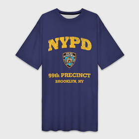 Платье-футболка 3D с принтом Бруклин 9 9 департамент NYPD в Санкт-Петербурге,  |  | Тематика изображения на принте: 99 | brooklyn 99 | police | бруклин | бруклин 9 9 | девять девять | департамент | джейк | джеффордс | значок | логотип | нью йорк | перальта | сериал | терри | чарльз бойл