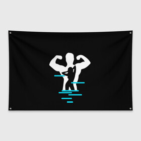 Флаг-баннер с принтом титан в Санкт-Петербурге, 100% полиэстер | размер 67 х 109 см, плотность ткани — 95 г/м2; по краям флага есть четыре люверса для крепления | crossfit | sport | бодибилдинг | зал | мужчина | мускулы | мышцы | сила | спорт | фитнес