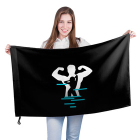 Флаг 3D с принтом титан в Санкт-Петербурге, 100% полиэстер | плотность ткани — 95 г/м2, размер — 67 х 109 см. Принт наносится с одной стороны | crossfit | sport | бодибилдинг | зал | мужчина | мускулы | мышцы | сила | спорт | фитнес