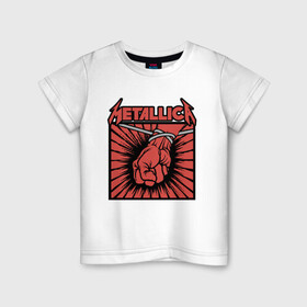 Детская футболка хлопок с принтом Metallica Металлика (Z) в Санкт-Петербурге, 100% хлопок | круглый вырез горловины, полуприлегающий силуэт, длина до линии бедер | Тематика изображения на принте: james alan hetfield | rock | джеймс хетфилд | кирк хэмметт | ларс ульрих | металлика | музыка | роберт трухильо | рок | трэш метал | хеви метал