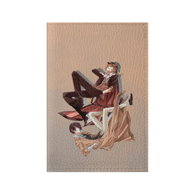 Обложка для паспорта матовая кожа с принтом Дазай и Чуя в Санкт-Петербурге, натуральная матовая кожа | размер 19,3 х 13,7 см; прозрачные пластиковые крепления | bungou stray dogs | аниме | великие из бродячих псов | дазай | чуя