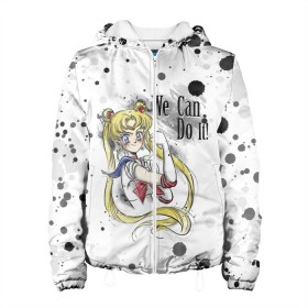 Женская куртка 3D с принтом Sailor Moon. We can do it! в Санкт-Петербурге, ткань верха — 100% полиэстер, подклад — флис | прямой крой, подол и капюшон оформлены резинкой с фиксаторами, два кармана без застежек по бокам, один большой потайной карман на груди. Карман на груди застегивается на липучку | ami | girl | mizuno | moon | sailor | tsukino | usagi | ами | банни | волшебница | девушка | малышка | махо сёдзё | мидзуно | минако | мун | рэй | сейлор | усаги | хино | цукино | чибиуса