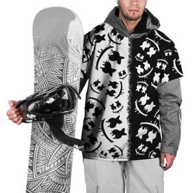 Накидка на куртку 3D с принтом MARSHMELLO в Санкт-Петербурге, 100% полиэстер |  | black | black and white | marshmello | music | white | белое | маршиеллоу | маска | музыка | музыкант | черное | черное и белое