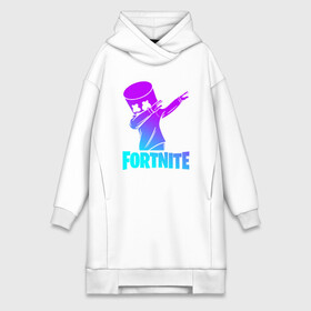 Платье-худи хлопок с принтом FORTNITE X MARSHMELLO | ФОРТНАЙТ в Санкт-Петербурге,  |  | fortnite | fortnite 2 | fortnite x | marshmello | ninja | ninja hyper streamer | ninja streamer | streamer | tyler blevins | маршмелло | ниндзя | фортнайт | фортнайт 2 | фортнайт глава 2