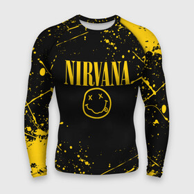 Мужской рашгард 3D с принтом NIRVANA   НИРВАНА (Z) в Санкт-Петербурге,  |  | cobain | kurt donald cobain | nirvana | smile | альтернативный рок | гранж | дэйв грол | крист новоселич | курт кобейн | нирвана | смайл