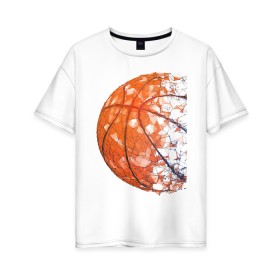 Женская футболка хлопок Oversize с принтом BasketBall Style в Санкт-Петербурге, 100% хлопок | свободный крой, круглый ворот, спущенный рукав, длина до линии бедер
 | air | ball | balls | basket | basketball | bulls | game | hip hop | jordan | kobi | lakers | nba | oneill | play | rap | shakil | shaq | sport | баскет | баскетбол | джордан | зож | игра | играть | инста | нба | спорт | стиль | шакил