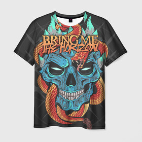 Мужская футболка 3D с принтом Bring Me the Horizon в Санкт-Петербурге, 100% полиэфир | прямой крой, круглый вырез горловины, длина до линии бедер | bmth | metal | music | official | rca records label | rock | sempiternal | video | британская | группа | дэткор | поп | рок