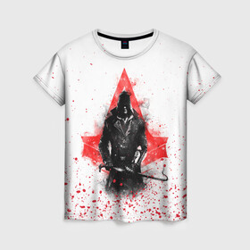 Женская футболка 3D с принтом ASSASSIN`S CREED в Санкт-Петербурге, 100% полиэфир ( синтетическое хлопкоподобное полотно) | прямой крой, круглый вырез горловины, длина до линии бедер | slayer | асасин | ассасин крид | ассассин | тамплиеры