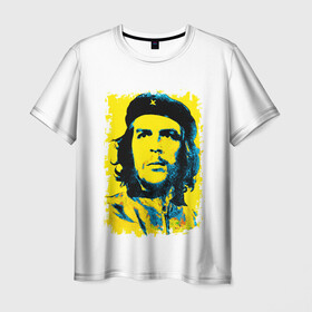 Мужская футболка 3D с принтом Че Гевара в Санкт-Петербурге, 100% полиэфир | прямой крой, круглый вырез горловины, длина до линии бедер | ernesto guevara | голова | известный | куба | личность | популярный | революционер | революция | че | че гевара | человек | эрнесто