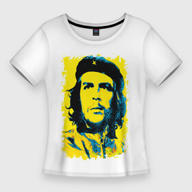 Женская футболка 3D Slim с принтом Че Гевара в Санкт-Петербурге,  |  | ernesto guevara | голова | известный | куба | личность | популярный | революционер | революция | че | че гевара | человек | эрнесто