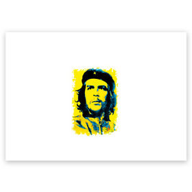 Поздравительная открытка с принтом Че Гевара в Санкт-Петербурге, 100% бумага | плотность бумаги 280 г/м2, матовая, на обратной стороне линовка и место для марки
 | ernesto guevara | голова | известный | куба | личность | популярный | революционер | революция | че | че гевара | человек | эрнесто
