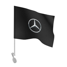 Флаг для автомобиля с принтом MERCEDES-BENZ CARBON | МЕРСЕДЕС в Санкт-Петербурге, 100% полиэстер | Размер: 30*21 см | Тематика изображения на принте: amg | auto | carbon | mercedes | sport | авто | автомобиль | автомобильные | амг | бренд | карбон | марка | машины | мерседес | спорт