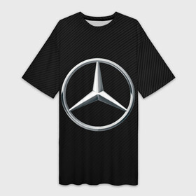 Платье-футболка 3D с принтом MERCEDES BENZ CARBON | МЕРСЕДЕС в Санкт-Петербурге,  |  | amg | auto | carbon | mercedes | sport | авто | автомобиль | автомобильные | амг | бренд | карбон | марка | машины | мерседес | спорт