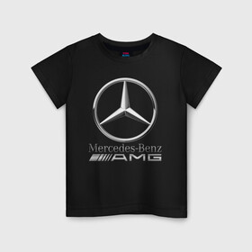 Детская футболка хлопок с принтом MERCEDES-BENZ AMG в Санкт-Петербурге, 100% хлопок | круглый вырез горловины, полуприлегающий силуэт, длина до линии бедер | amg | auto | carbon | mercedes | sport | авто | автомобиль | автомобильные | амг | бренд | карбон | марка | машины | мерседес | спорт