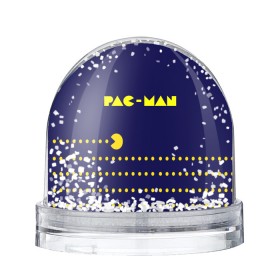 Снежный шар с принтом PAC-MAN в Санкт-Петербурге, Пластик | Изображение внутри шара печатается на глянцевой фотобумаге с двух сторон | 1980 | game | ghostbusters | pac man | игра | монстры | охотники за привидениями | пэкмен | уровень | ход