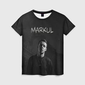 Женская футболка 3D с принтом MARKUL в Санкт-Петербурге, 100% полиэфир ( синтетическое хлопкоподобное полотно) | прямой крой, круглый вырез горловины, длина до линии бедер | depression | gang | great | green | markul | park | маркул