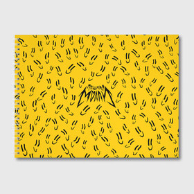 Альбом для рисования с принтом Пошлая Молли Смайлики в Санкт-Петербурге, 100% бумага
 | матовая бумага, плотность 200 мг. | pop | punk | rock | желтый | лого | панк | паттерн | поп | рок | смайл | смайлик