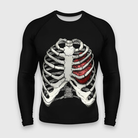 Мужской рашгард 3D с принтом My Heart в Санкт-Петербурге,  |  | bone | bones | chest | heart | hearts | love | organ | organs | ribs | skeleton | x ray | грудная клетка | кости | кость | орган | органы | ребра | рентген | сердца | сердце | скелет