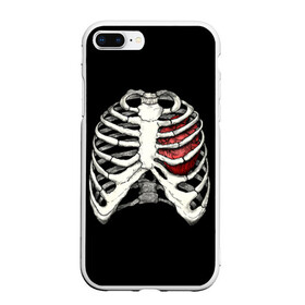 Чехол для iPhone 7Plus/8 Plus матовый с принтом My Heart в Санкт-Петербурге, Силикон | Область печати: задняя сторона чехла, без боковых панелей | Тематика изображения на принте: bone | bones | chest | heart | hearts | love | organ | organs | ribs | skeleton | x ray | грудная клетка | кости | кость | орган | органы | ребра | рентген | сердца | сердце | скелет