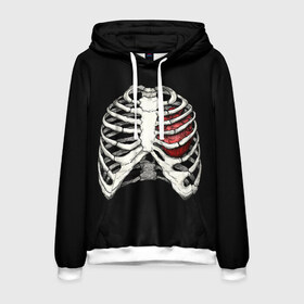 Мужская толстовка 3D с принтом My Heart в Санкт-Петербурге, 100% полиэстер | двухслойный капюшон со шнурком для регулировки, мягкие манжеты на рукавах и по низу толстовки, спереди карман-кенгуру с мягким внутренним слоем. | Тематика изображения на принте: bone | bones | chest | heart | hearts | love | organ | organs | ribs | skeleton | x ray | грудная клетка | кости | кость | орган | органы | ребра | рентген | сердца | сердце | скелет