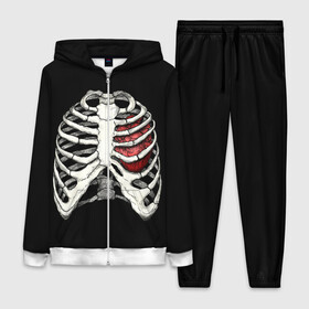 Женский костюм 3D с принтом My Heart в Санкт-Петербурге,  |  | Тематика изображения на принте: bone | bones | chest | heart | hearts | love | organ | organs | ribs | skeleton | x ray | грудная клетка | кости | кость | орган | органы | ребра | рентген | сердца | сердце | скелет