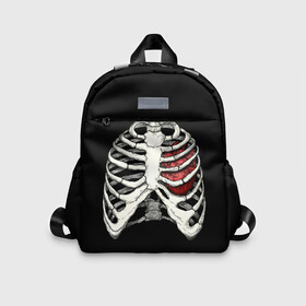Детский рюкзак 3D с принтом My Heart в Санкт-Петербурге, 100% полиэстер | лямки с регулируемой длиной, сверху петелька, чтобы рюкзак можно было повесить на вешалку. Основное отделение закрывается на молнию, как и внешний карман. Внутри дополнительный карман. По бокам два дополнительных кармашка | bone | bones | chest | heart | hearts | love | organ | organs | ribs | skeleton | x ray | грудная клетка | кости | кость | орган | органы | ребра | рентген | сердца | сердце | скелет