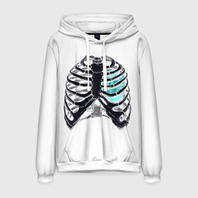 Мужская толстовка 3D с принтом X-Ray в Санкт-Петербурге, 100% полиэстер | двухслойный капюшон со шнурком для регулировки, мягкие манжеты на рукавах и по низу толстовки, спереди карман-кенгуру с мягким внутренним слоем. | bone | bones | chest | heart | hearts | love | organ | organs | ribs | skeleton | x ray | грудная клетка | кости | кость | орган | органы | ребра | рентген | сердца | сердце | скелет