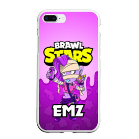 Чехол для iPhone 7Plus/8 Plus матовый с принтом BRAWL STARS EMZ в Санкт-Петербурге, Силикон | Область печати: задняя сторона чехла, без боковых панелей | Тематика изображения на принте: brawl stars | brawl stars emz | brawler | emz | бравл старз | бравлер | эмз