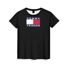 Женская футболка 3D с принтом Tommy Hilfiger, tommy trigger в Санкт-Петербурге, 100% полиэфир ( синтетическое хлопкоподобное полотно) | прямой крой, круглый вырез горловины, длина до линии бедер | tommy hilfiger   tommy trigger | одежда hilfiger