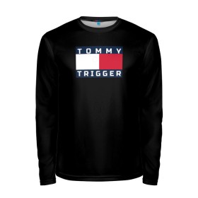 Мужской лонгслив 3D с принтом Tommy Hilfiger, tommy trigger в Санкт-Петербурге, 100% полиэстер | длинные рукава, круглый вырез горловины, полуприлегающий силуэт | tommy hilfiger   tommy trigger | одежда hilfiger