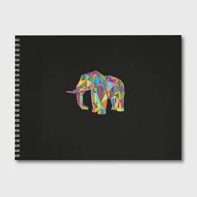 Альбом для рисования с принтом Слон в Санкт-Петербурге, 100% бумага
 | матовая бумага, плотность 200 мг. | Тематика изображения на принте: elephant | индия | мозаика | слоник | хобот