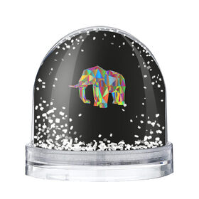 Снежный шар с принтом Слон в Санкт-Петербурге, Пластик | Изображение внутри шара печатается на глянцевой фотобумаге с двух сторон | elephant | индия | мозаика | слоник | хобот