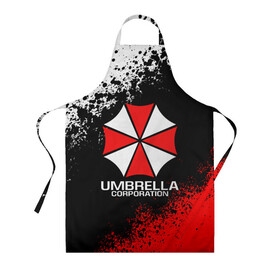 Фартук 3D с принтом RESIDENT EVIL UMBRELLA | РЕЗИДЕНТ ЕВИЛ (Z) в Санкт-Петербурге, 100% полиэстер | общий размер — 65 х 85 см, ширина нагрудника — 26 см, горловина — 53 см, длина завязок — 54 см, общий обхват в поясе — 173 см. Принт на завязках и на горловине наносится с двух сторон, на основной части фартука — только с внешней стороны | ada wong | biohazard | leon | nemesis | project resistance | raccoon city | re | re3 | resident evil | resident evil 3 | rpd | stars | umbrella | ада вонг | амбрелла | немезис | ужасы