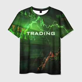 Мужская футболка 3D с принтом Трейдинг 03 в Санкт-Петербурге, 100% полиэфир | прямой крой, круглый вырез горловины, длина до линии бедер | акции | бары | валюта | крипто | линии | лонг | рынок | свечи | ставка | торговля | трейд | трейдер | трейдинг | тренд | форекс | фьючерс | шорт | японские