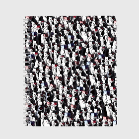 Тетрадь с принтом Черно-белые медведи в Санкт-Петербурге, 100% бумага | 48 листов, плотность листов — 60 г/м2, плотность картонной обложки — 250 г/м2. Листы скреплены сбоку удобной пружинной спиралью. Уголки страниц и обложки скругленные. Цвет линий — светло-серый
 | Тематика изображения на принте: anime | danganronpa | doodling | manga | monokuma. аниме | textures | tiles | дудлинг | злодей. персонаж | коллаж | манпа | монокума | паттрен. медведь | плюшевый. данганронпа | тайлы | текстуры | толпа | фон