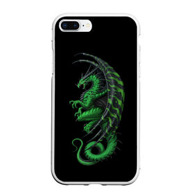 Чехол для iPhone 7Plus/8 Plus матовый с принтом Green Dragon в Санкт-Петербурге, Силикон | Область печати: задняя сторона чехла, без боковых панелей | Тематика изображения на принте: beast | dinosaur | dragon | fire | hunter | ice | monster | predator | reptile | динозавр | дракон | зверь | лед | ледяной | монстр | огненный | огонь | охотник | хищник