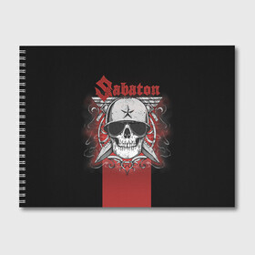 Альбом для рисования с принтом Sabaton Army Skull в Санкт-Петербурге, 100% бумага
 | матовая бумага, плотность 200 мг. | Тематика изображения на принте: battle metal | sabaton | военный рок | йоаким броден | крис рёланд | пар сундстрём | рок | рок группа | хэви метал | шведская группа | шведский рок