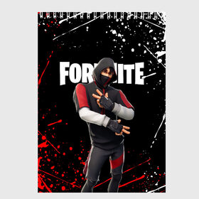 Скетчбук с принтом FORTNITE IKONIK в Санкт-Петербурге, 100% бумага
 | 48 листов, плотность листов — 100 г/м2, плотность картонной обложки — 250 г/м2. Листы скреплены сверху удобной пружинной спиралью | fortnite | fortnite 2 | fortnite x | ikonik | marshmello | ninja | ninja streamer | streamer | иконик | маршмелло | ниндзя | фортнайт | фортнайт 2 | фортнайт глава 2