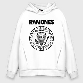 Мужское худи Oversize хлопок с принтом RAMONES в Санкт-Петербурге, френч-терри — 70% хлопок, 30% полиэстер. Мягкий теплый начес внутри —100% хлопок | боковые карманы, эластичные манжеты и нижняя кромка, капюшон на магнитной кнопке | america | ramones | rock | usa | америка | джонни рамон | джоуи рамон | ди ди рамон | клем бурк | кристофер уорд | марки рамон | рамоунз | ричи рамон | рок | сша | томми рамон