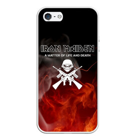 Чехол для iPhone 5/5S матовый с принтом IRON MAIDEN в Санкт-Петербурге, Силикон | Область печати: задняя сторона чехла, без боковых панелей | iron maiden | адриан смит | брюс дикинсон | дэйв мюрреи | железная дева | нико макбрэйн | стив харрис | яник герс