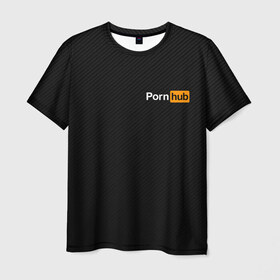 Мужская футболка 3D с принтом PORNHUB в Санкт-Петербурге, 100% полиэфир | прямой крой, круглый вырез горловины, длина до линии бедер | brand | brazzers | hub | mode | бразерс | бренд | мода