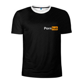 Мужская футболка 3D спортивная с принтом PORNHUB в Санкт-Петербурге, 100% полиэстер с улучшенными характеристиками | приталенный силуэт, круглая горловина, широкие плечи, сужается к линии бедра | brand | brazzers | hub | mode | бразерс | бренд | мода