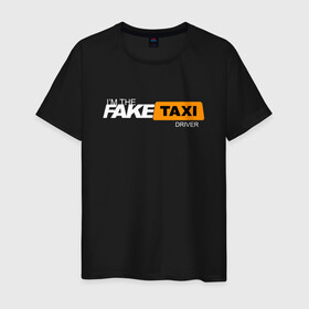 Мужская футболка хлопок с принтом FAKE TAXI в Санкт-Петербурге, 100% хлопок | прямой крой, круглый вырез горловины, длина до линии бедер, слегка спущенное плечо. | brand | brazzers | fake taxi | faketaxi | hub | mode | playboy | бразерс | бренд | мода | фейк такси
