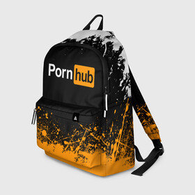 Рюкзак 3D с принтом PORNHUB в Санкт-Петербурге, 100% полиэстер | лямки с регулируемой длиной, сверху петелька, чтобы рюкзак можно было повесить на вешалку. Основное отделение закрывается на молнию, как и внешний карман. Внутри два дополнительных кармана, один из которых закрывается на молнию. По бокам два дополнительных кармашка | brand | brazzers | faketaxi | hub | mode | playboy | бразерс | бренд | мода | фейк такси