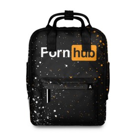 Женский рюкзак 3D с принтом PORNHUB в Санкт-Петербурге, 100% полиэстер | лямки с регулируемой длиной, сверху ручки, чтобы рюкзак нести как сумку. Основное отделение закрывается на молнию, как и внешний карман. Внутри два дополнительных кармана, один из которых закрывается на молнию. По бокам два дополнительных кармашка, куда поместится маленькая бутылочка
 | 