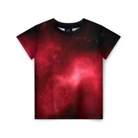 Детская футболка 3D с принтом Космос в Санкт-Петербурге, 100% гипоаллергенный полиэфир | прямой крой, круглый вырез горловины, длина до линии бедер, чуть спущенное плечо, ткань немного тянется | Тематика изображения на принте: вселенная | комета | космическая пыль | космический свет | космос | текстуры